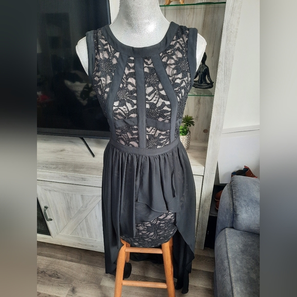 Morgan Co Womens Corset Lace Sleeveless Gown Black Size 13 main image 0